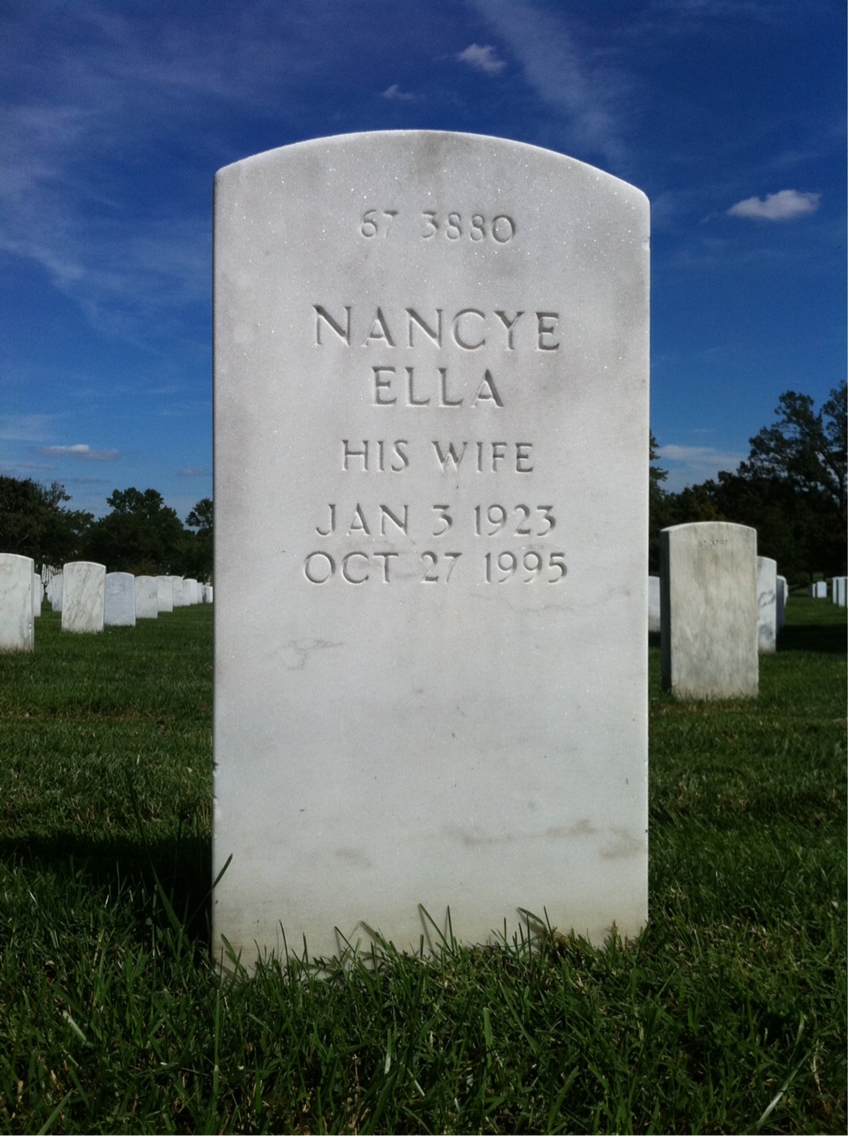 Back of headstone — Wilson Morris