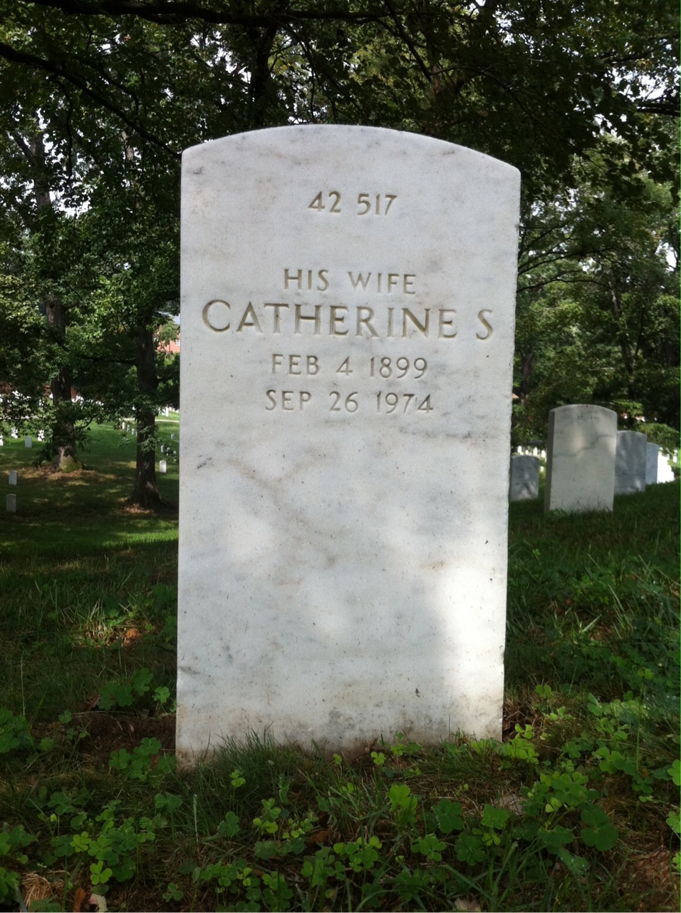 Back of headstone — William Myers