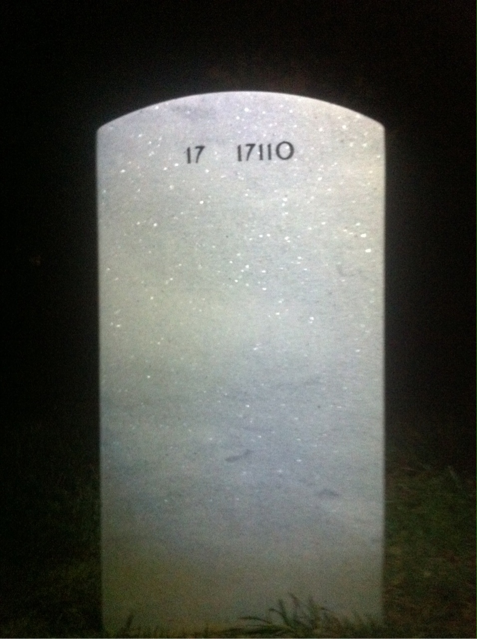 Back of headstone — Robert Armstrong