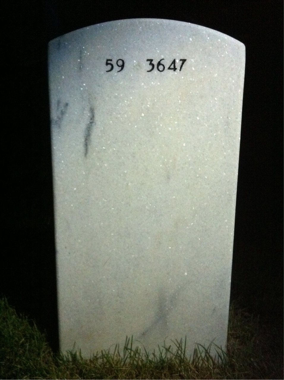 Back of headstone — Bobby Joyner