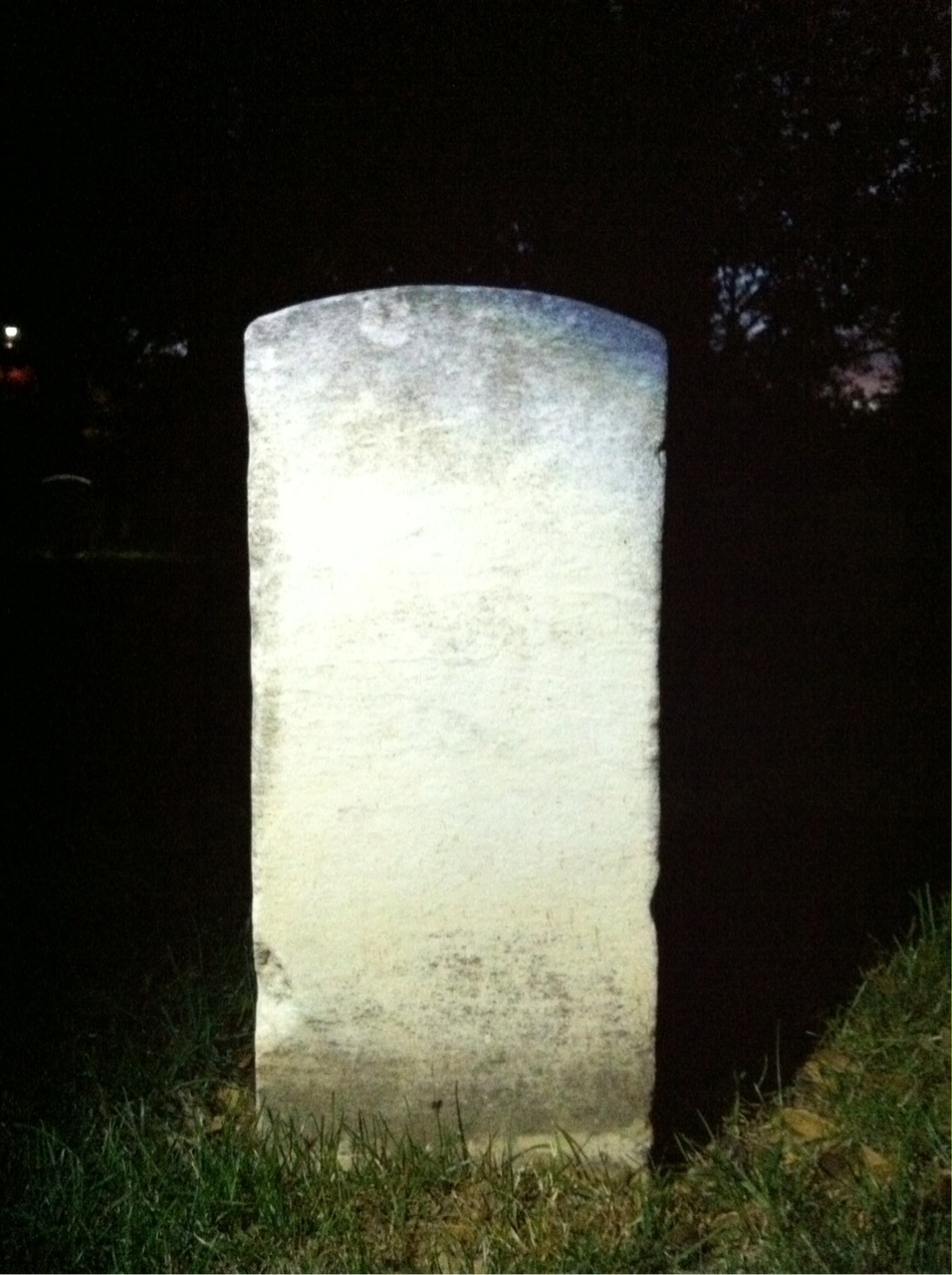 Back of headstone — John Mosher