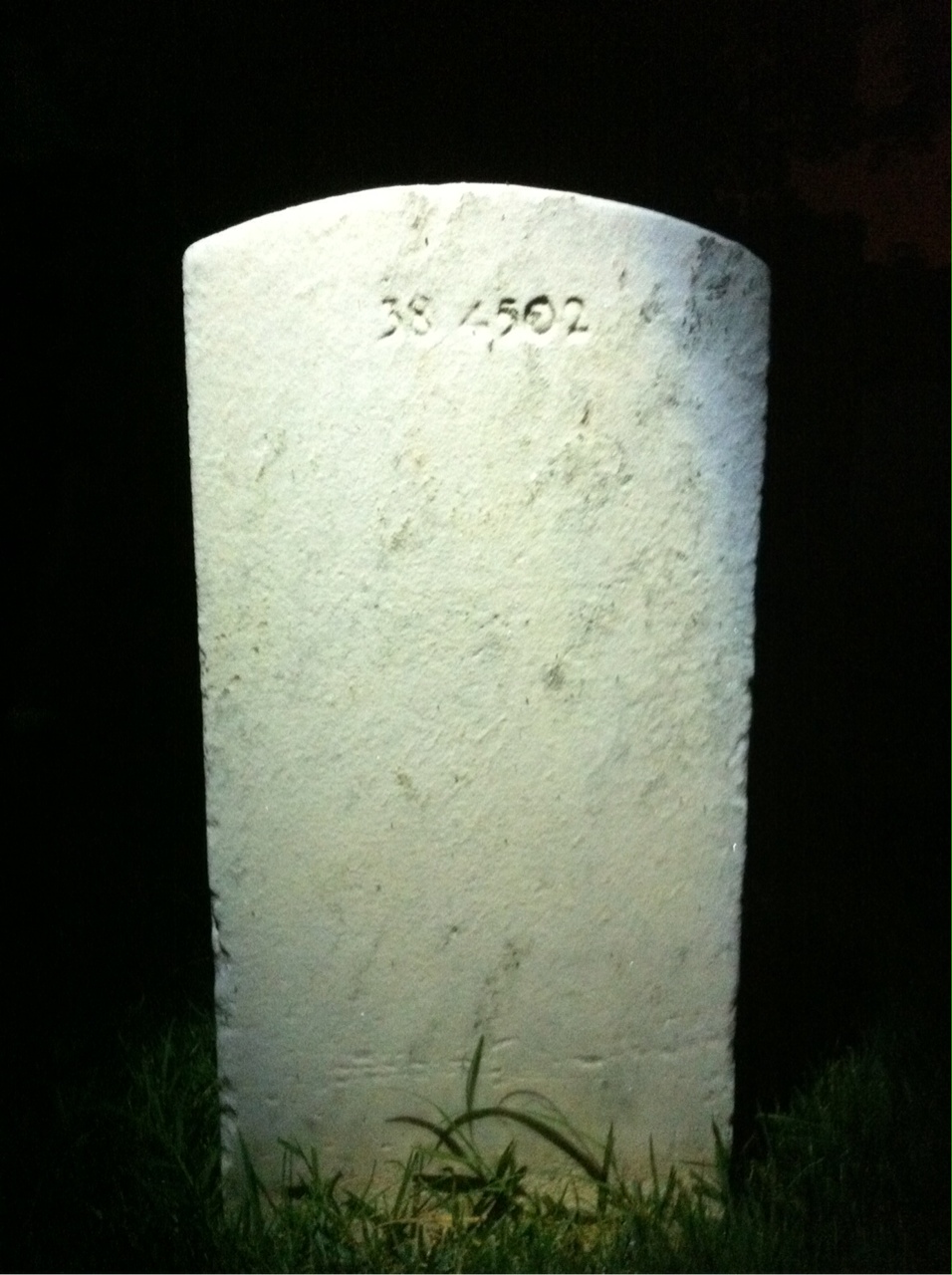 Back of headstone — Thomas Mundy