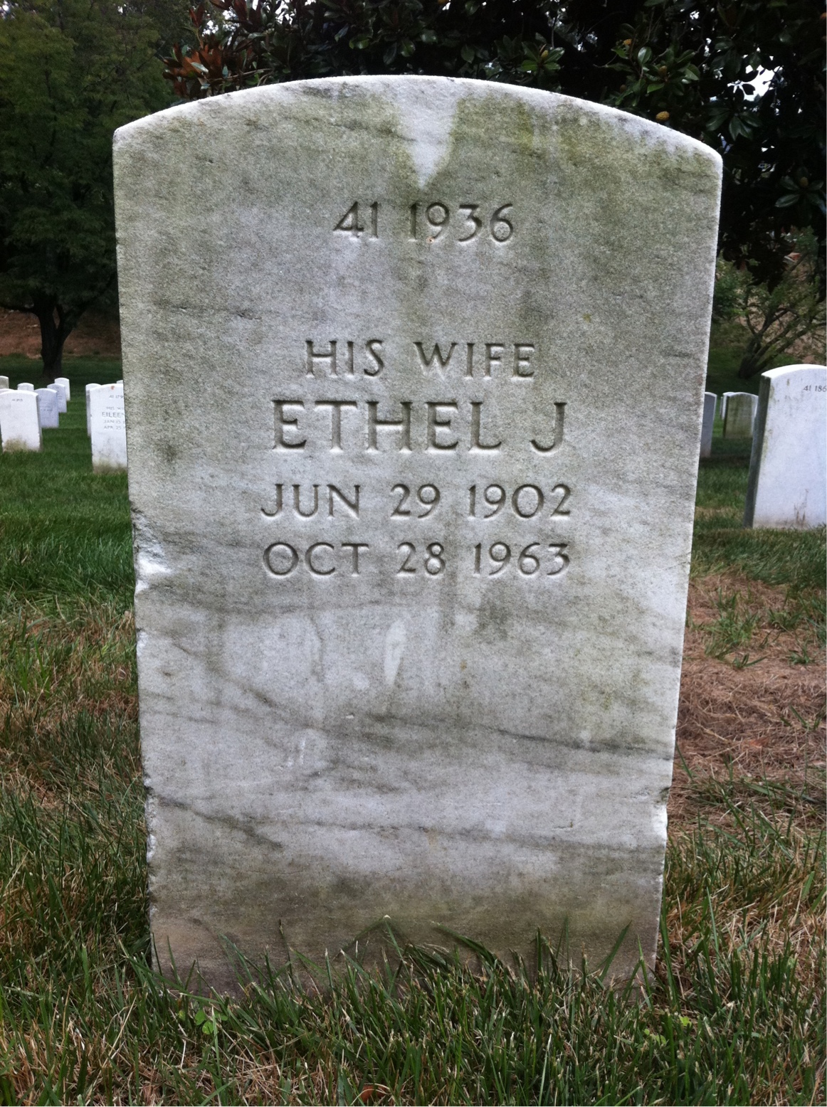 Back of headstone — Sharon G Highsmith