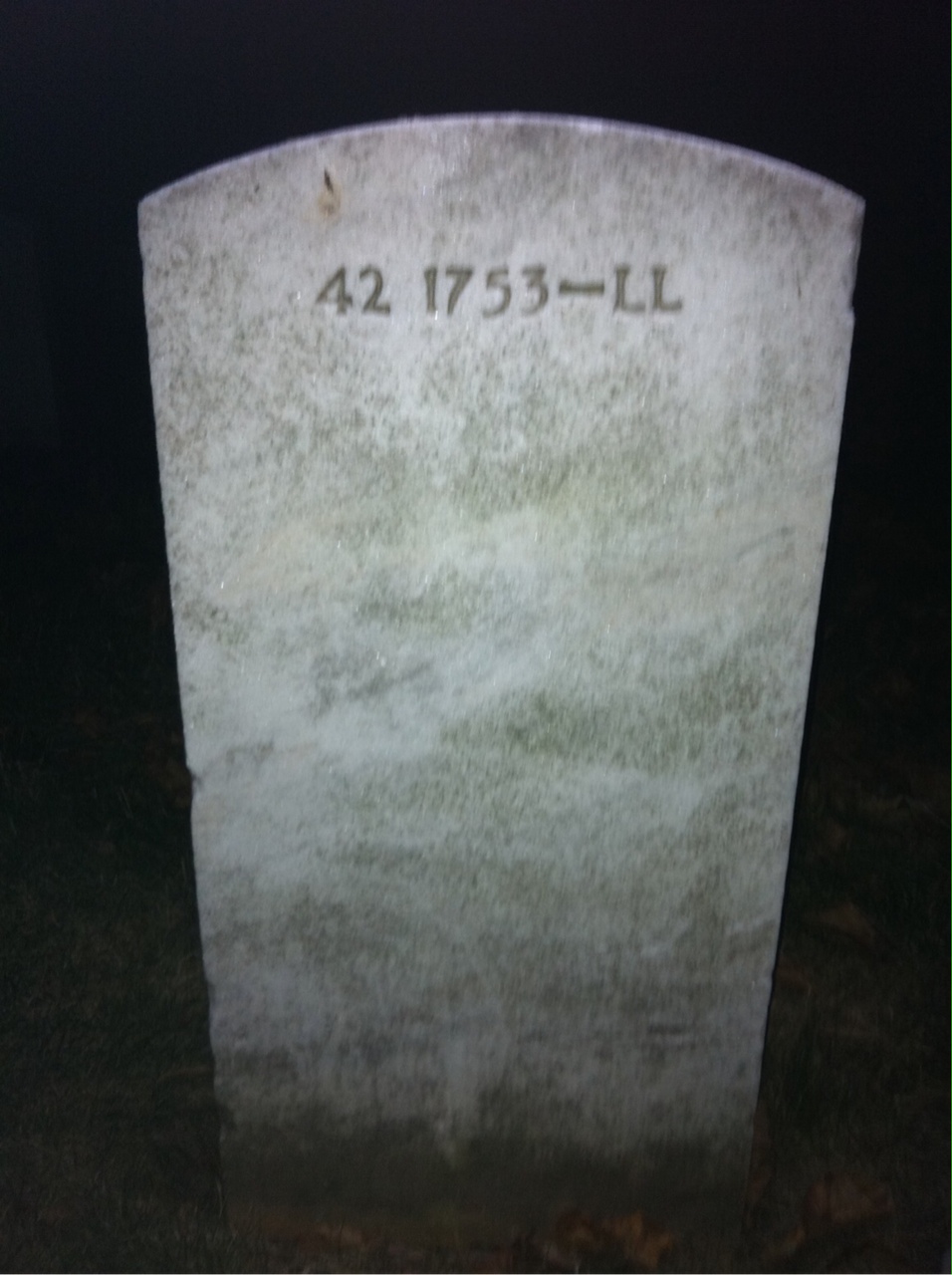 Back of headstone — Clarence Molino