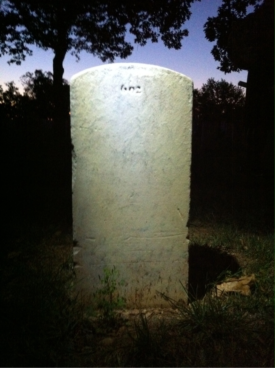 Back of headstone — Judith Allen