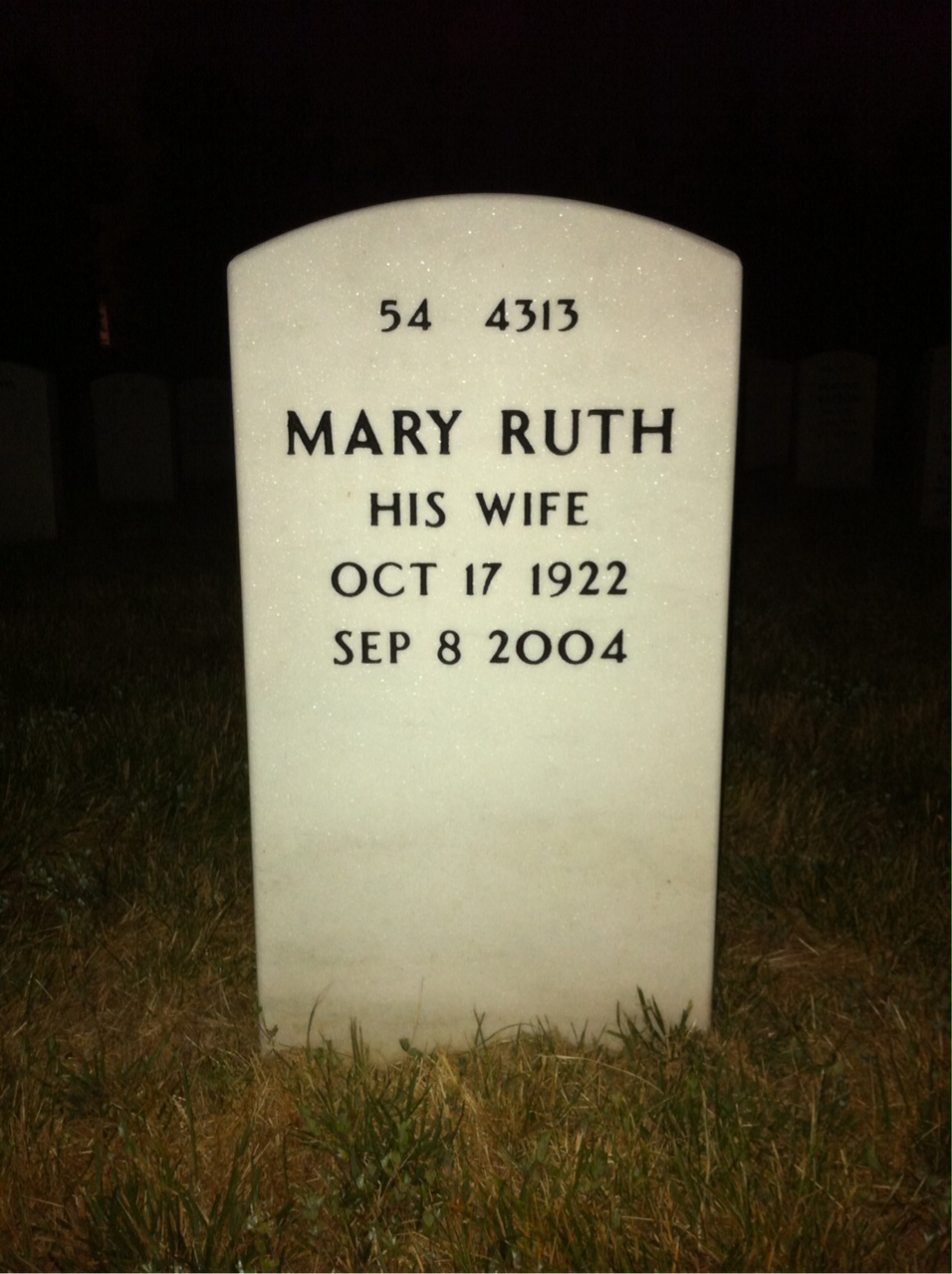 Back of headstone — Daniel Mason