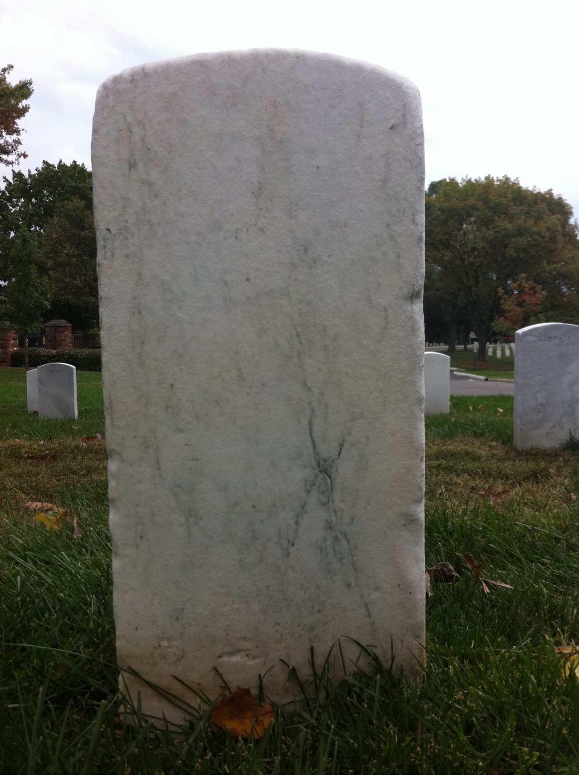 Back of headstone — Hiram Austin