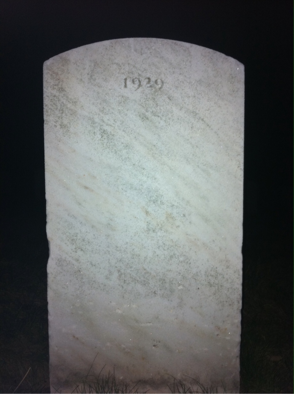Back of headstone — Hugh Armstrong