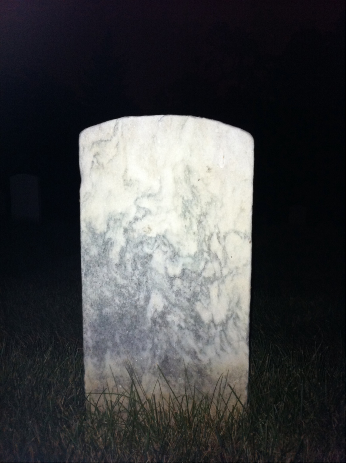 Back of headstone — William Anderson