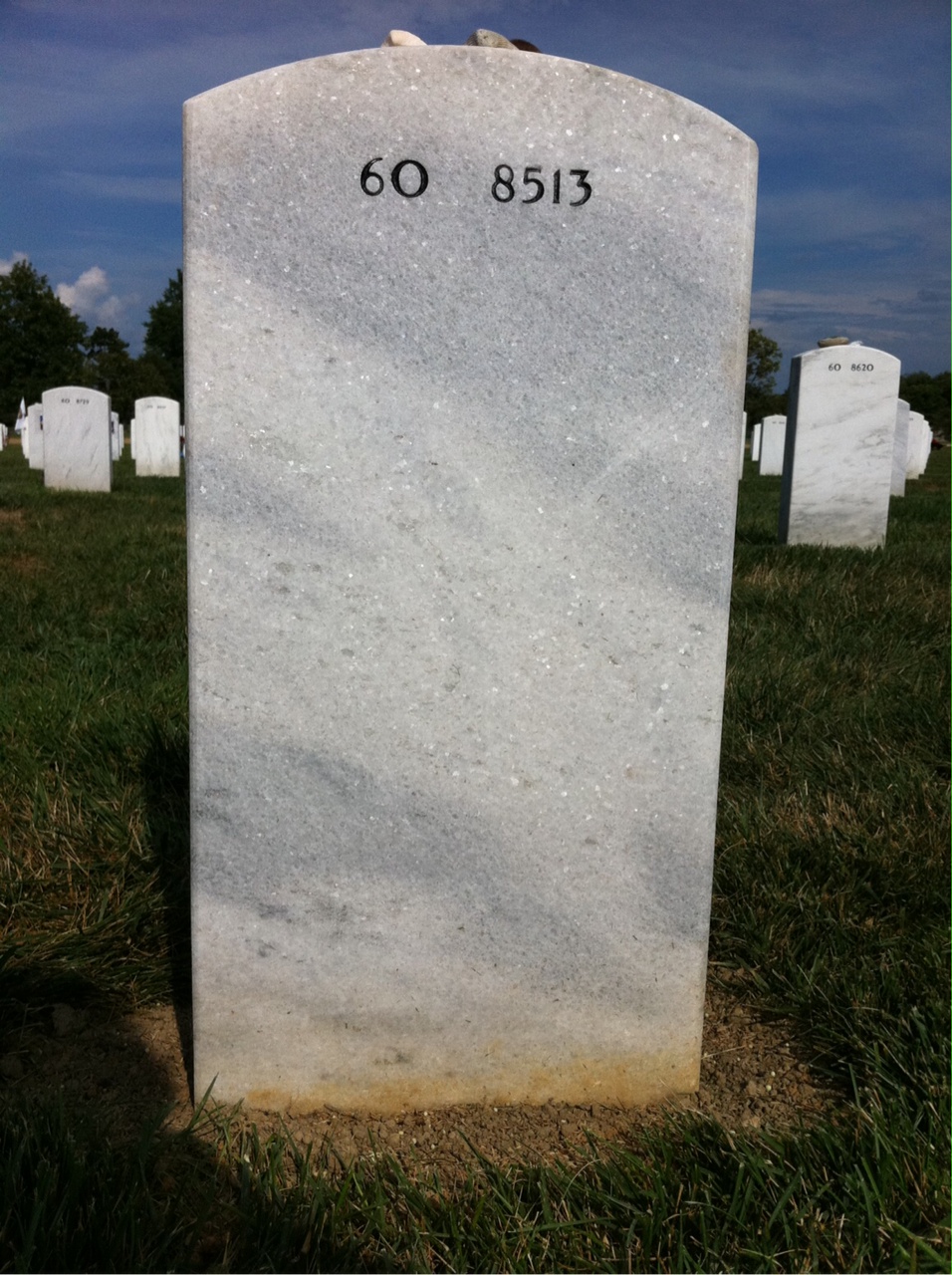 Back of headstone — Gloria Davis