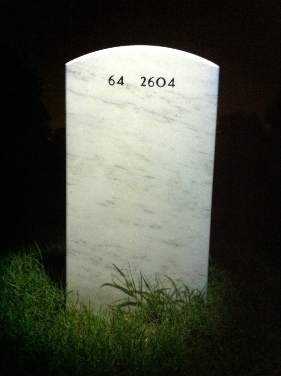 Back of headstone — Thomas Barnes