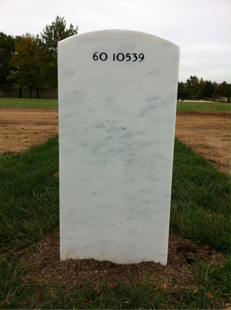 Back of headstone — Michael Bruce Lube