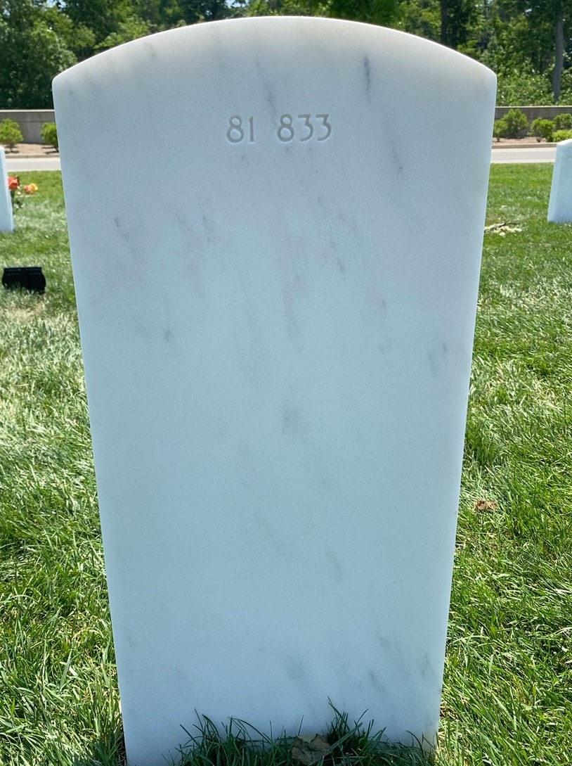 Back of headstone — Clifford Morris