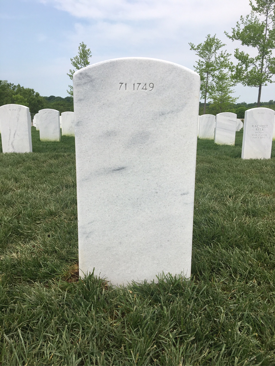Back of headstone — Peter Dudrow