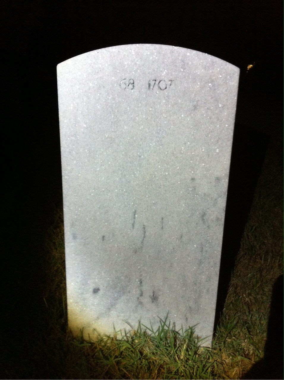 Back of headstone — Leonard Adkins-Arias