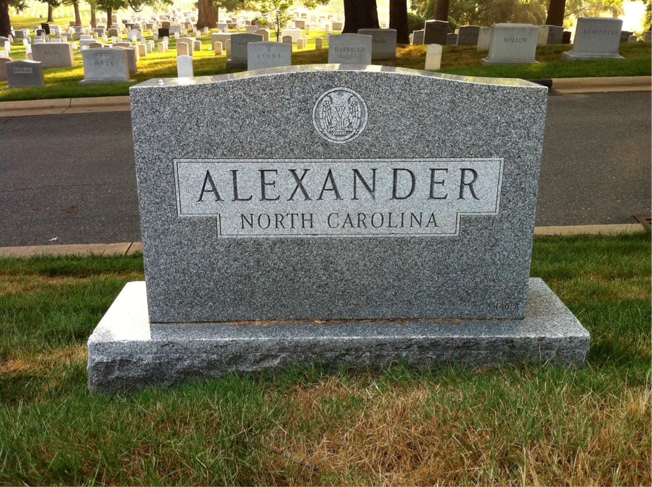 Back of headstone — Doris Alexander