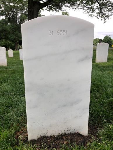 Back of headstone — Norman Muller