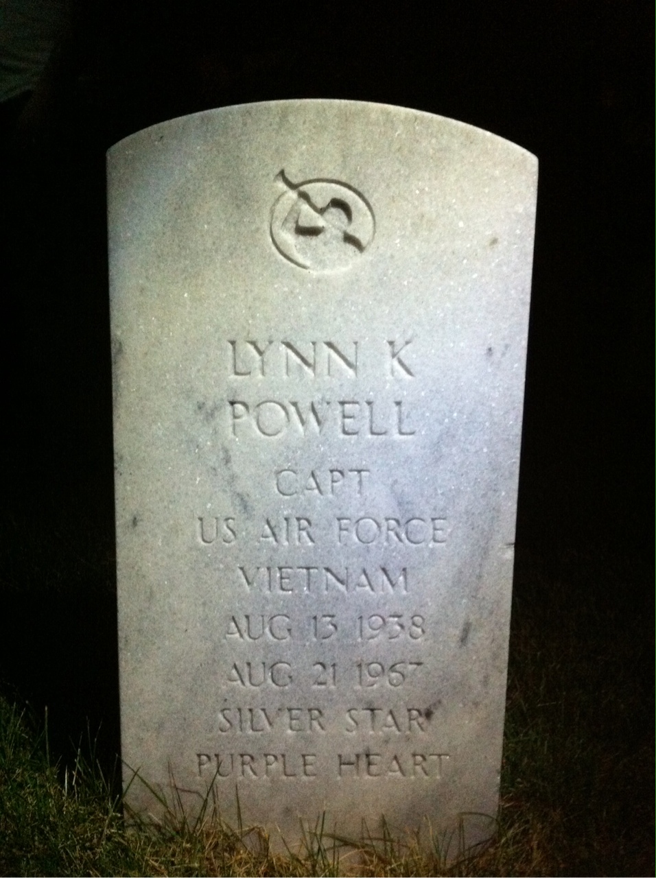 Back of headstone — Lynn Kesler Powell