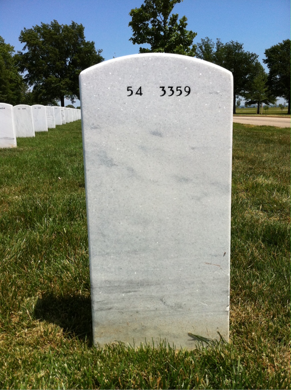 Back of headstone — Henry Mitzner