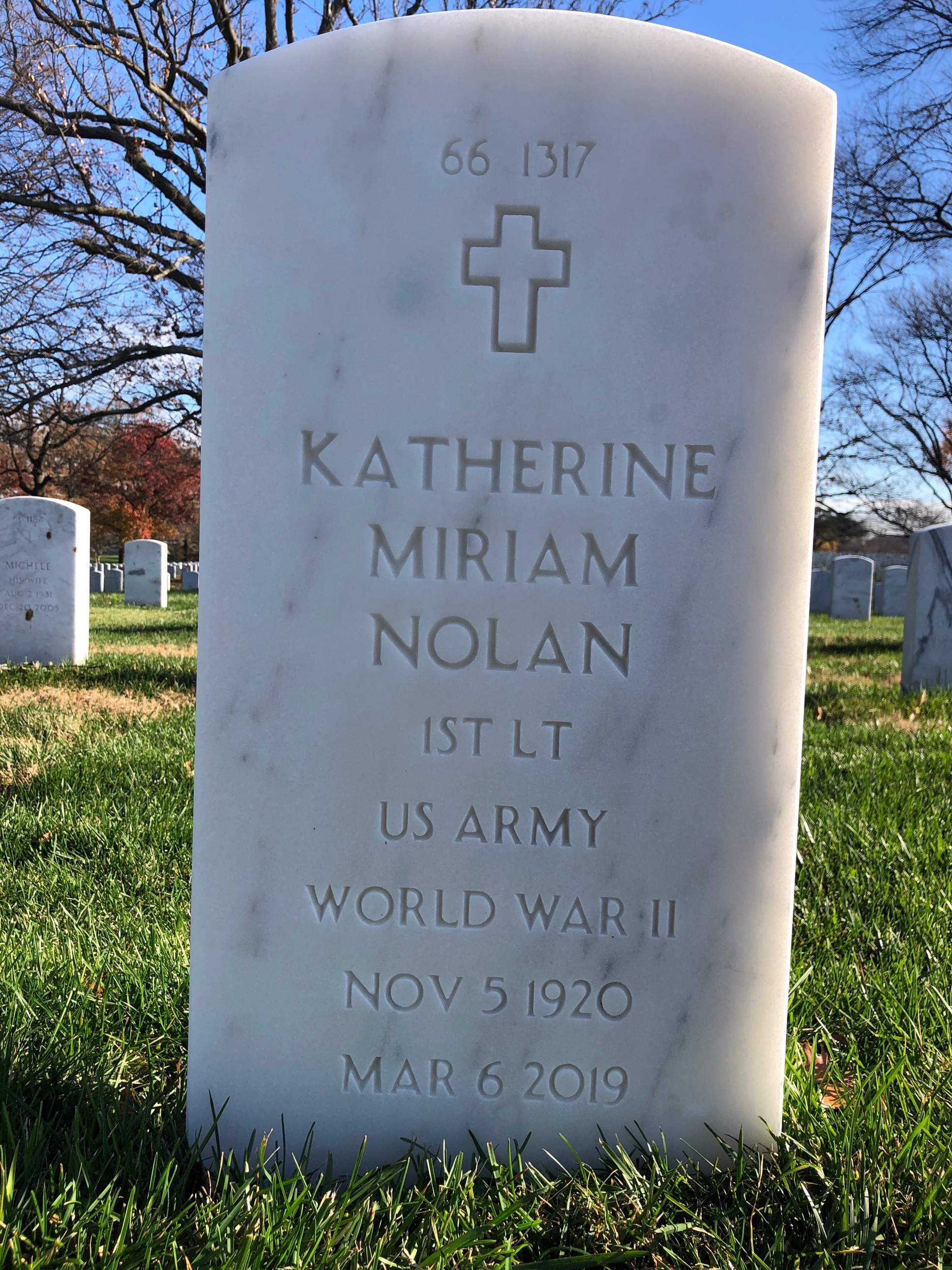 Back of headstone — James Nolan
