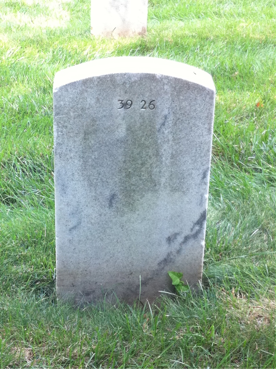 Back of headstone — John Montgomery