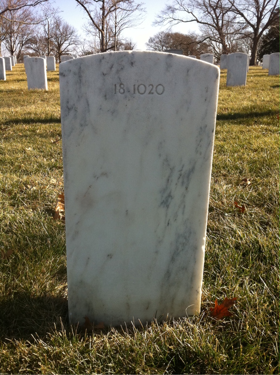 Back of headstone — Roy Applebee
