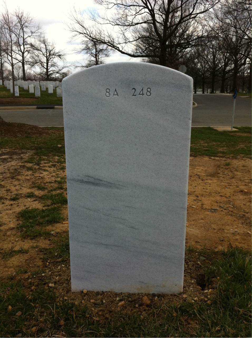 Back of headstone — William Lee Davis