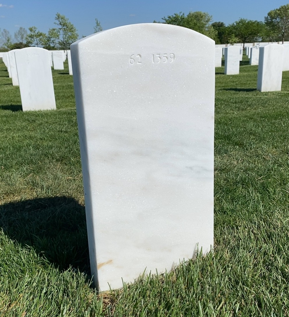 Back of headstone — Vernon A Snyder