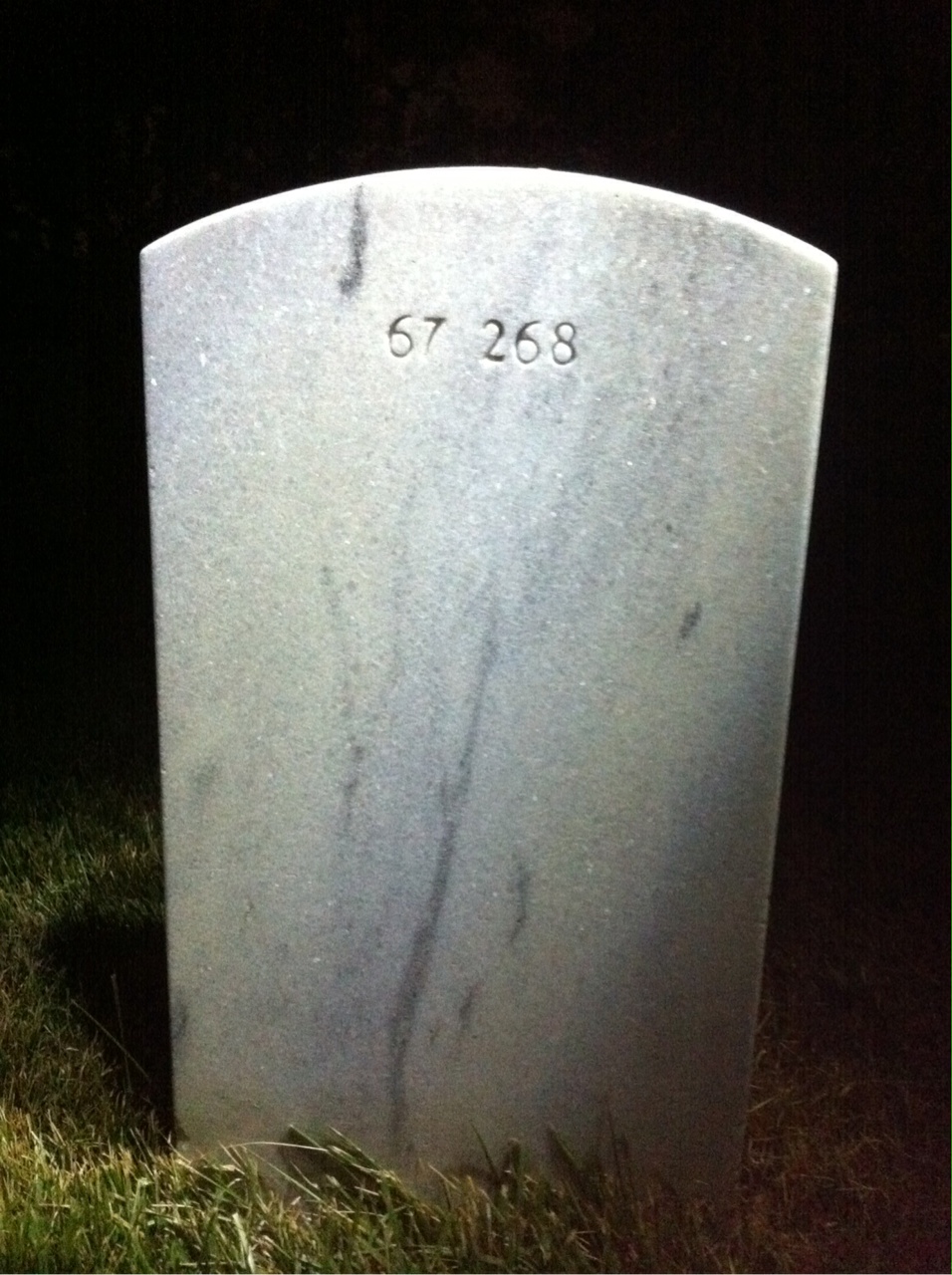 Back of headstone — Ralph Mitchell