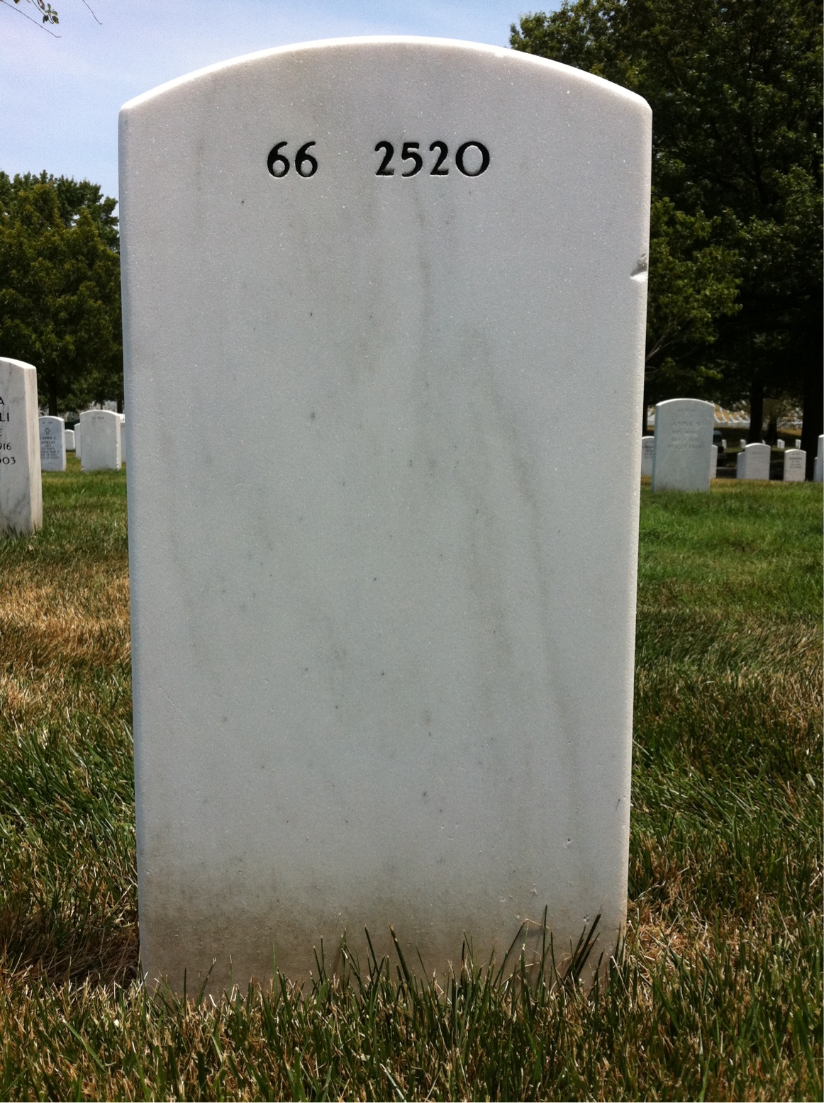 Back of headstone — Nathan Henn