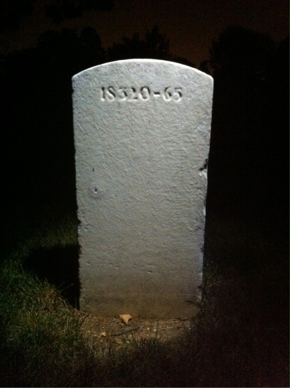 Back of headstone — William Boggess