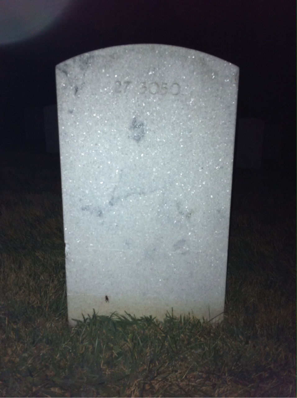 Back of headstone — George Addison