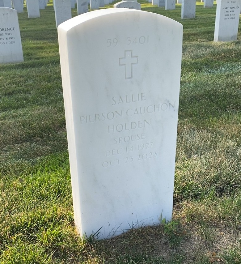 Back of headstone — William Holden