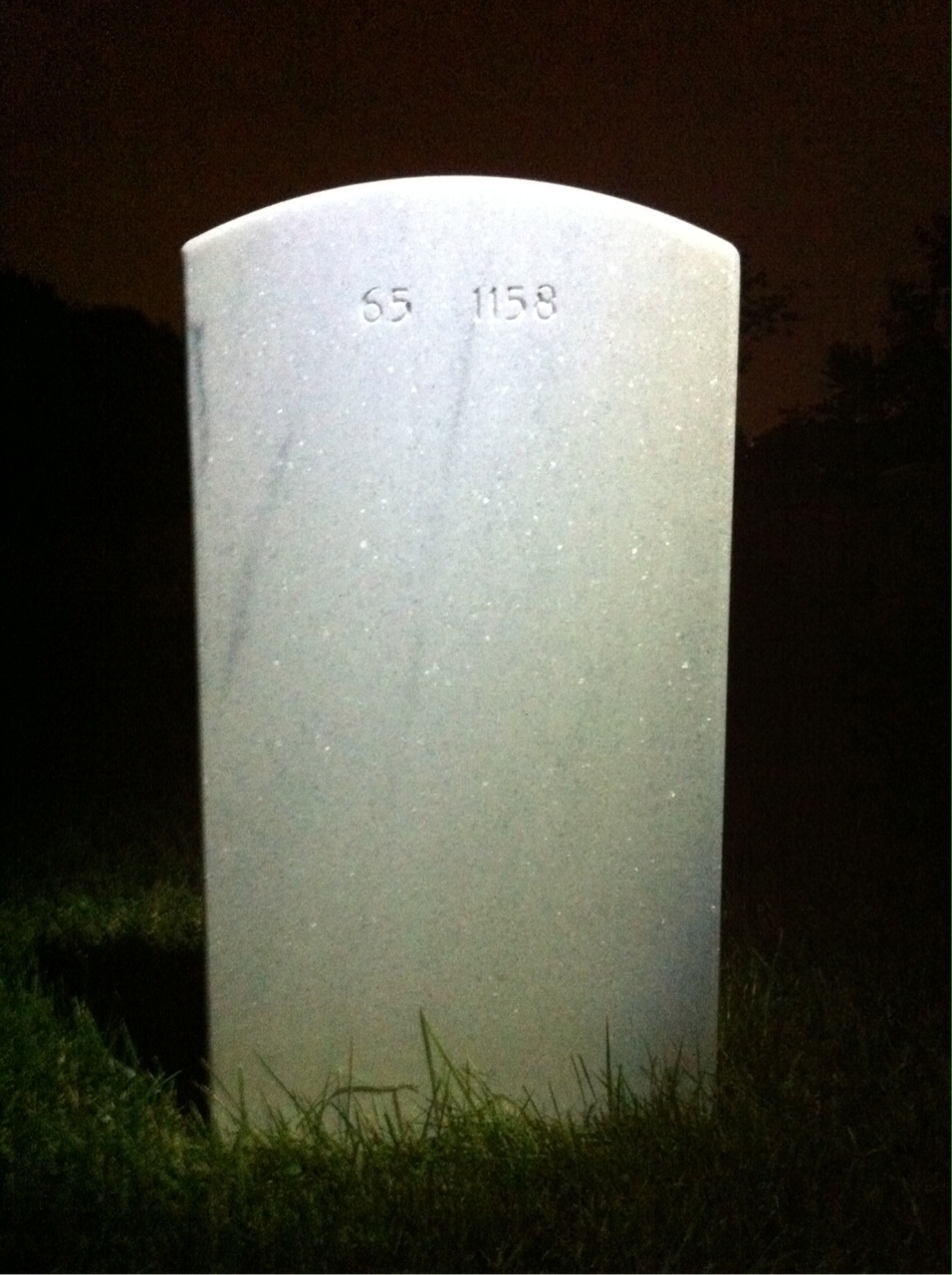Back of headstone — Thomas E Walla