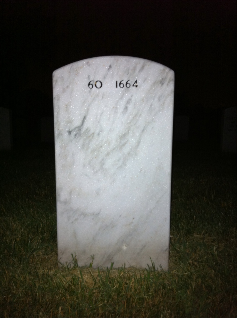 Back of headstone — John Beck