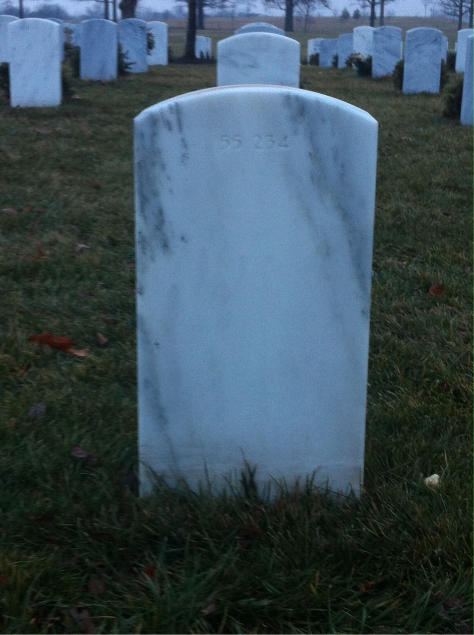 Back of headstone — Walter Youngblade