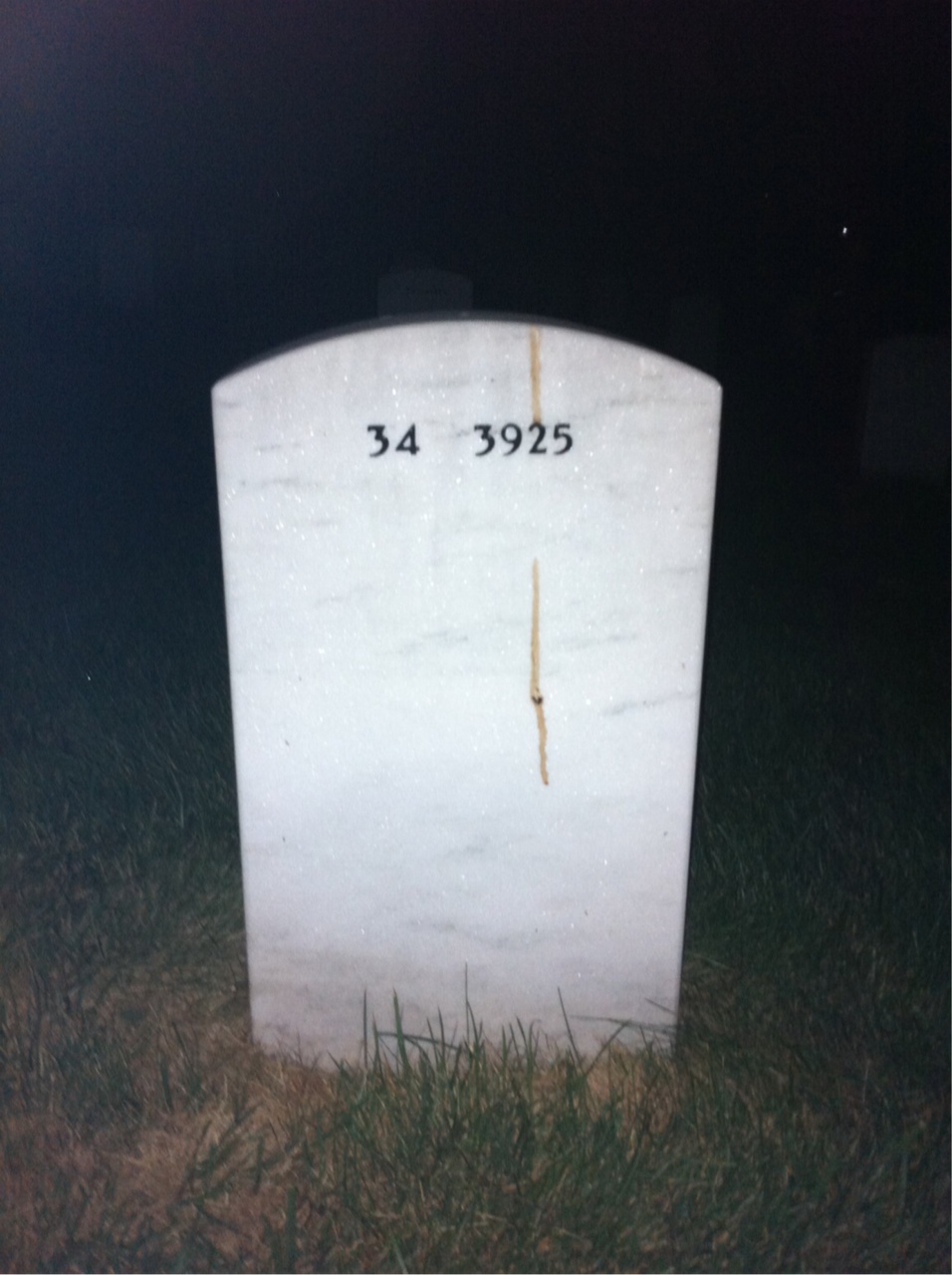 Back of headstone — Ernest Crispell