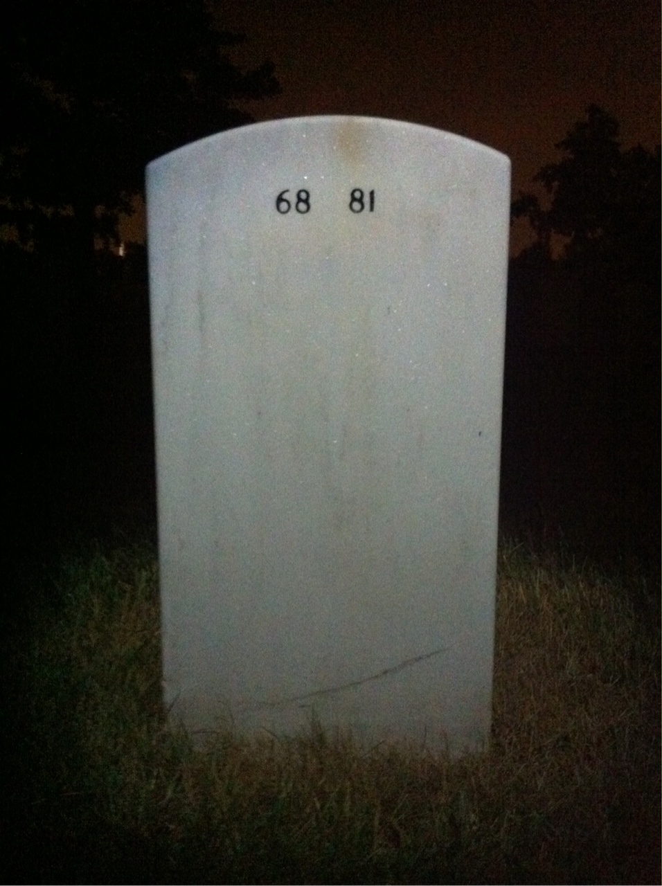 Back of headstone — George Paris