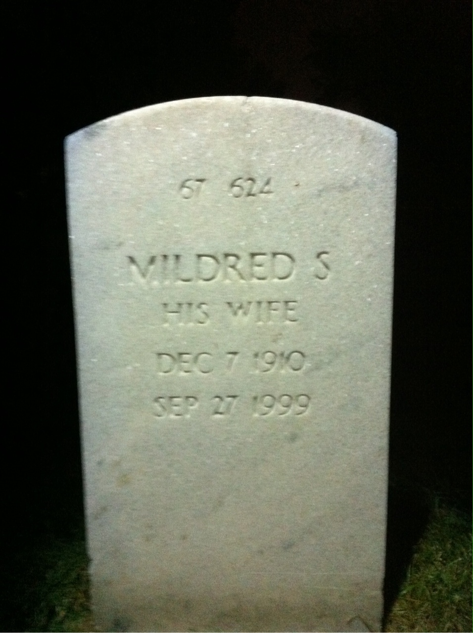 Back of headstone — Moses Hall