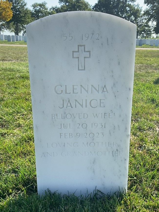 Back of headstone — Arthur Arrigo