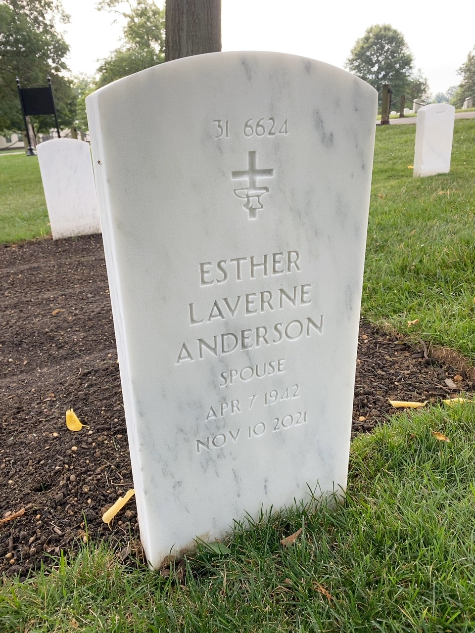 Back of headstone — Mac Anderson