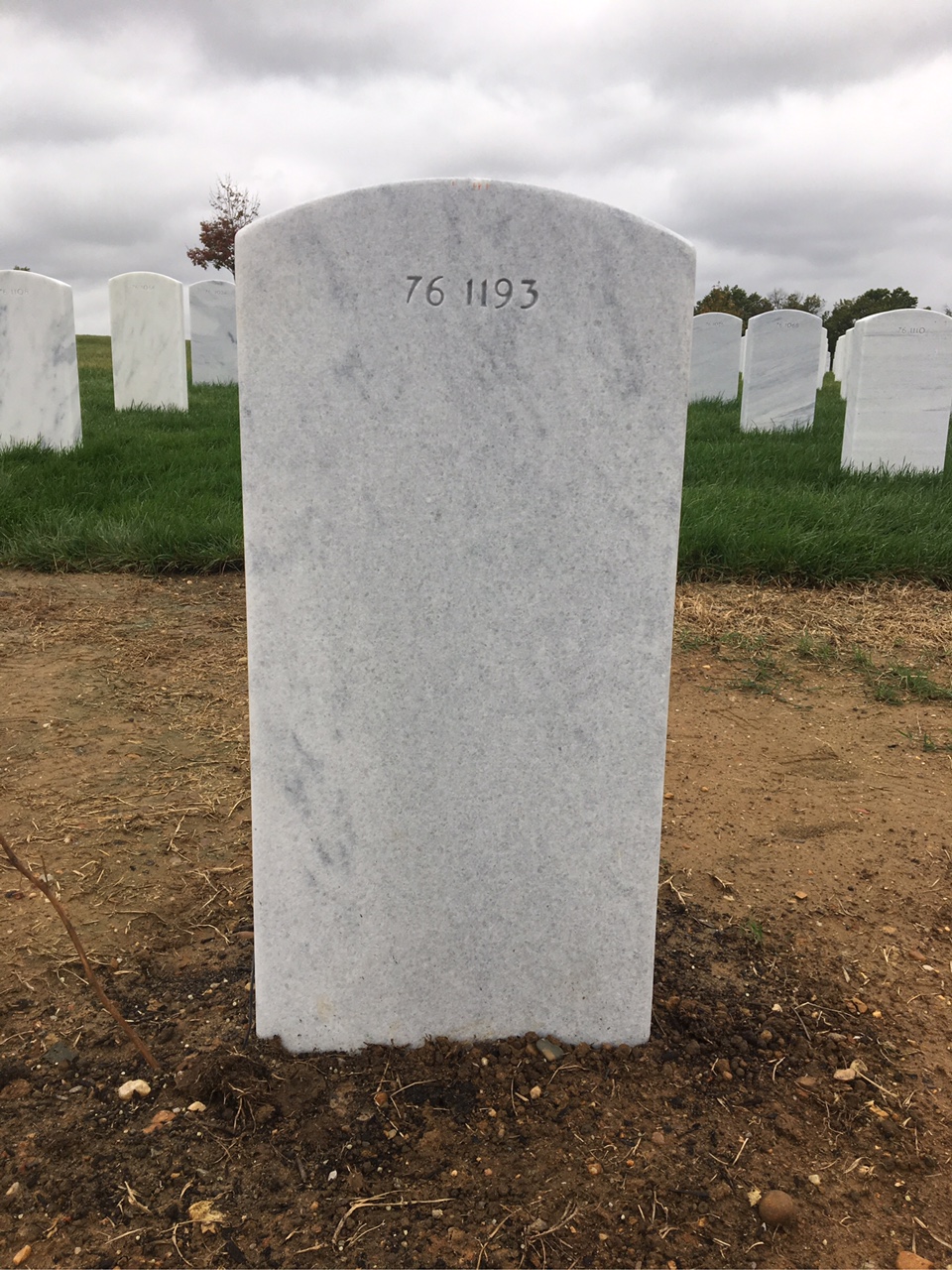 Back of headstone — Everett Mckeever