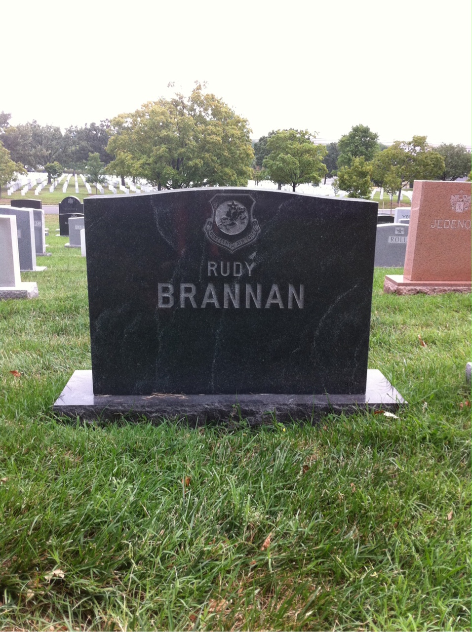 Back of headstone — Rudolph Brannan