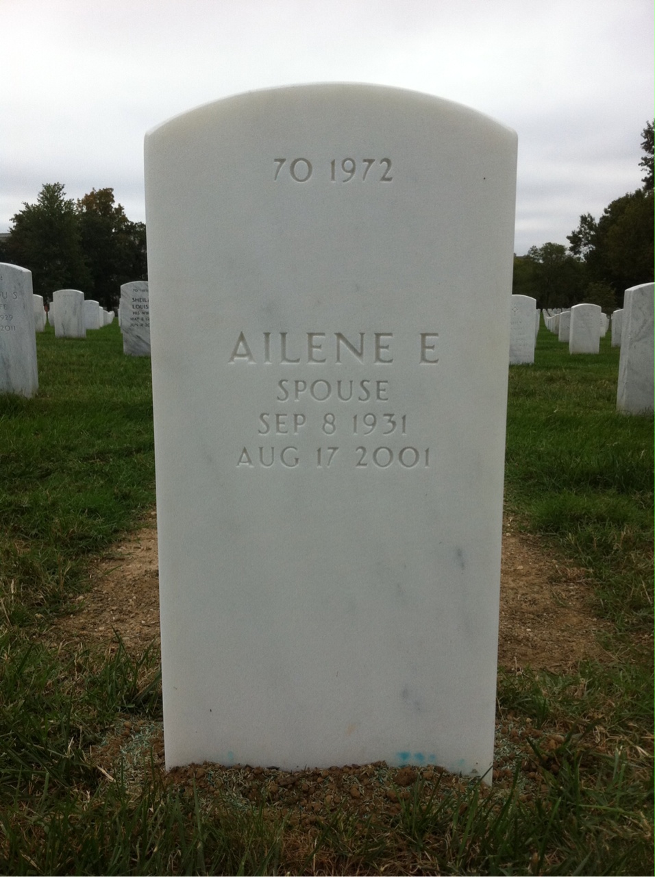 Back of headstone — Charles Carson Otterstedt