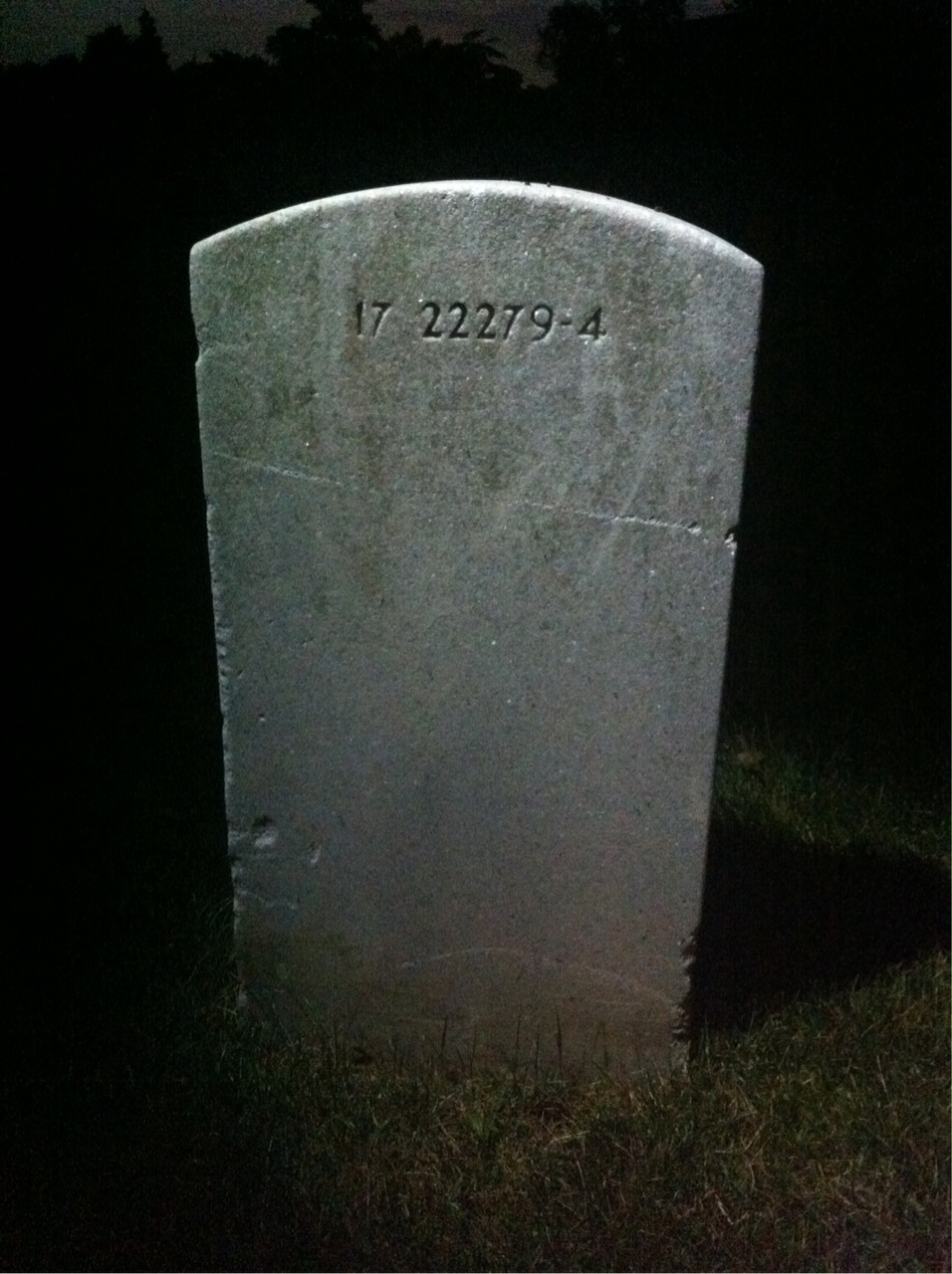 Back of headstone — Dick Moore