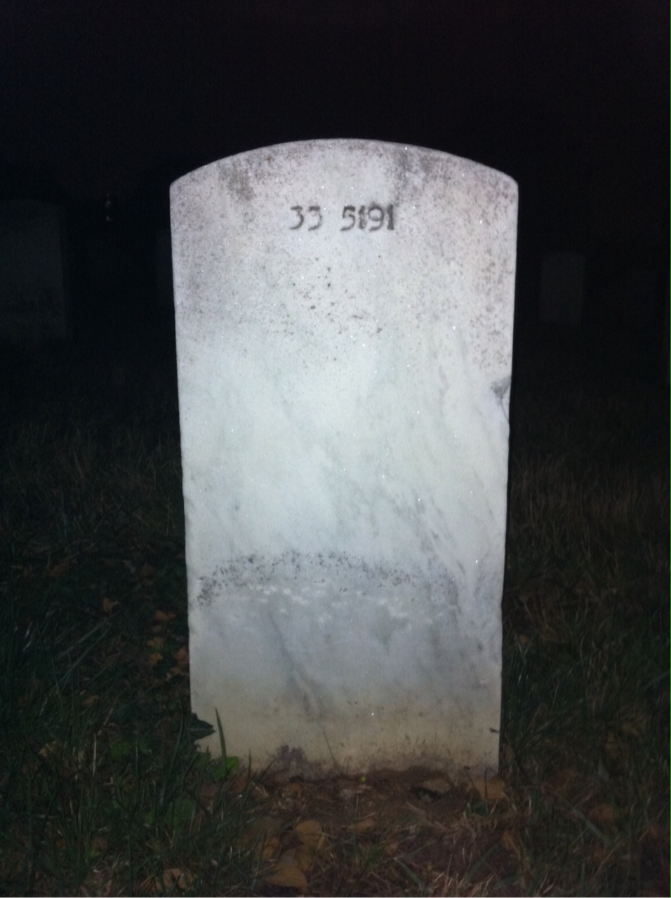 Back of headstone — John Barrett