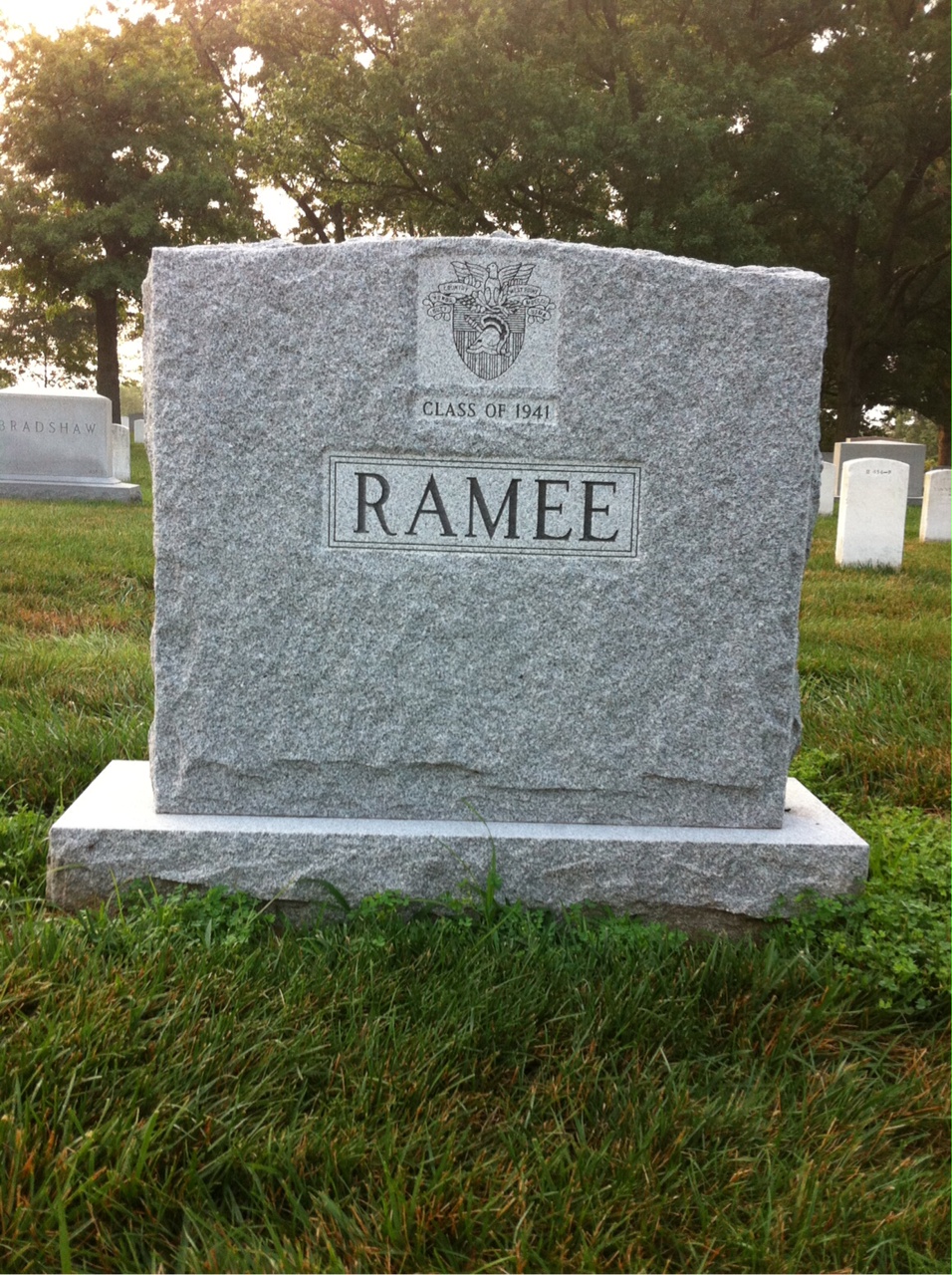 Back of headstone — Paul Ramee