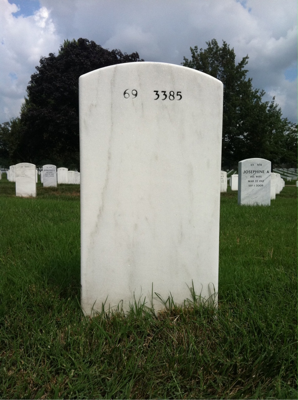 Back of headstone — Walter Hammond
