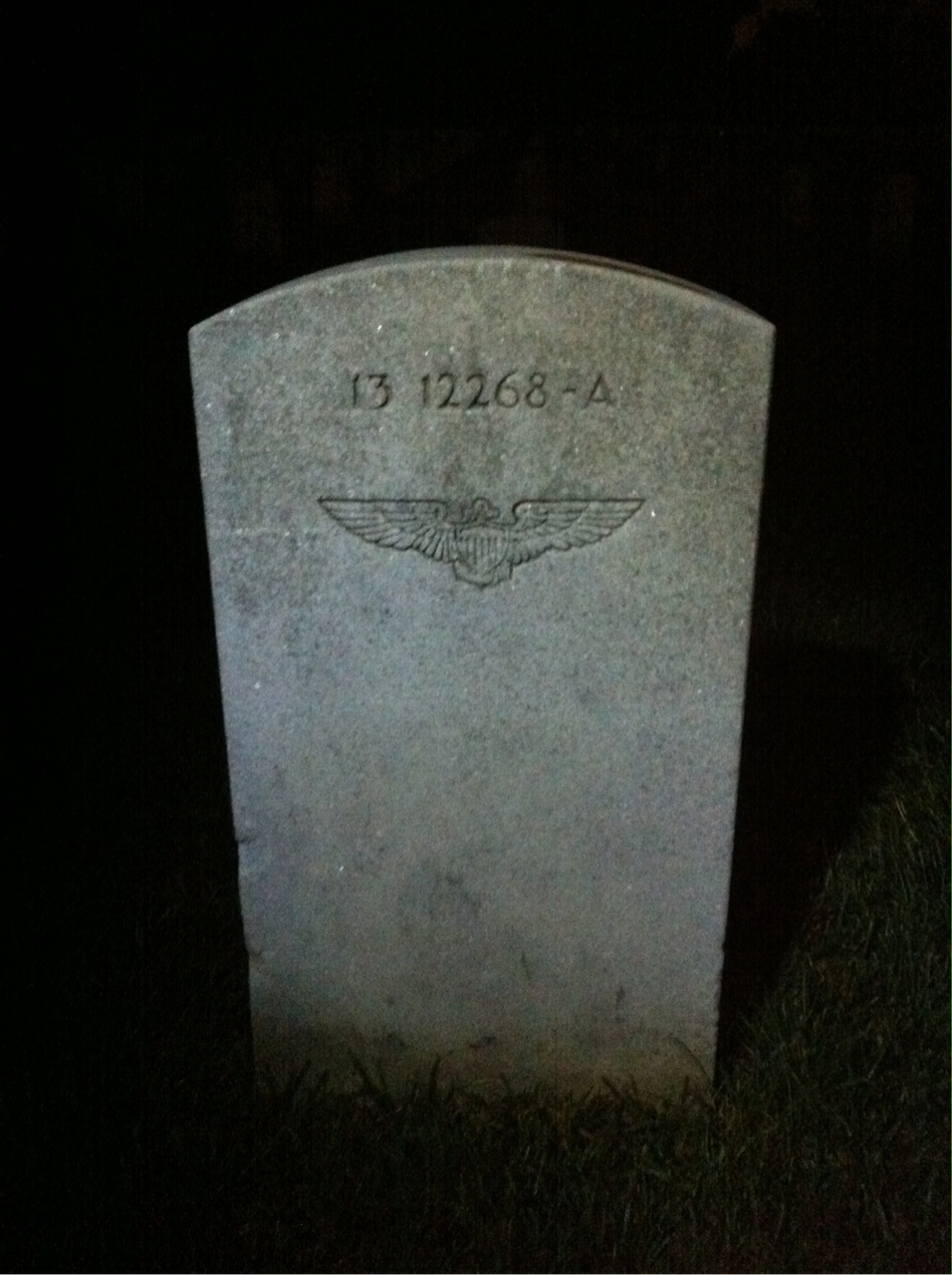 Back of headstone — Fred Donald White