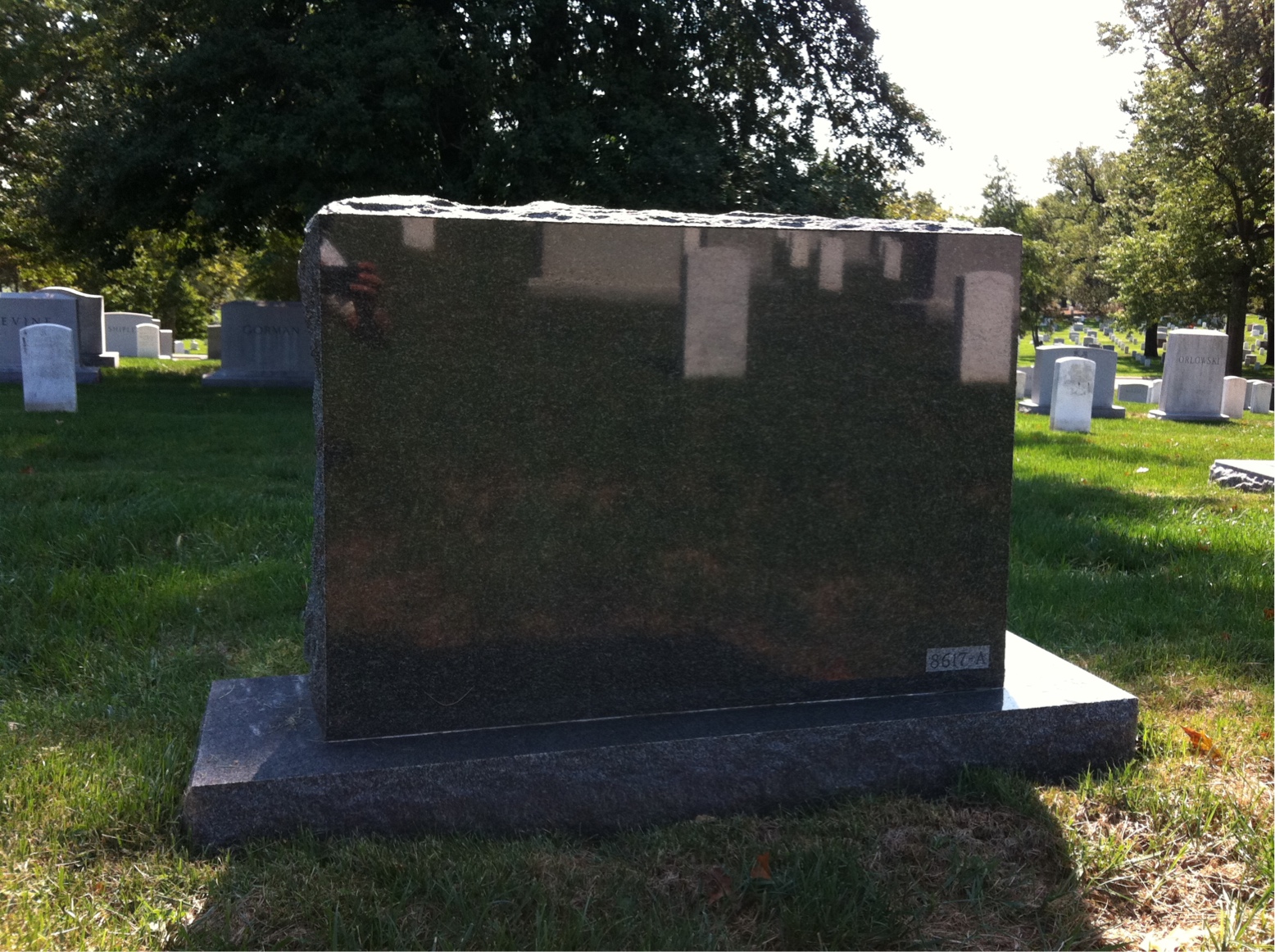 Back of headstone — Emily Ailor
